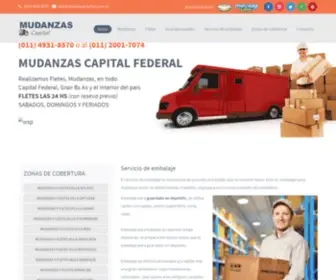 Mudanzascapital.com.ar(MUDANZAS CAPITALServicio de mudanzas y flestes en todo Capital Federal) Screenshot