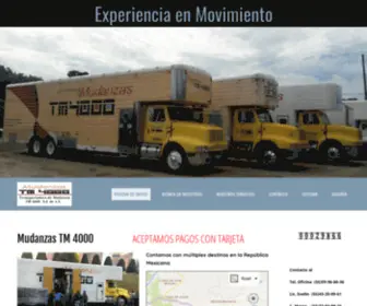 Mudanzastm4000.com.mx(Transportadora de Mudanzas TM 4000 SA de CV) Screenshot