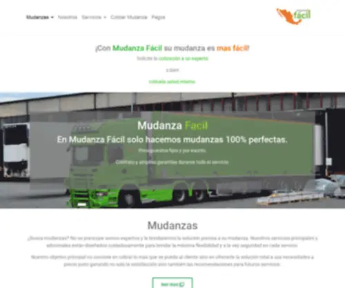 Mudanzasyfletes.com.mx(Mudanzas Mexico) Screenshot
