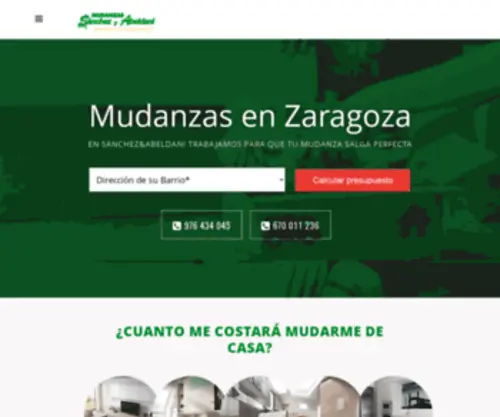 Mudanzaszaragoza.com.es(Mudanzas en Zaragoza Sanchez Abeldani) Screenshot