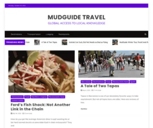 Mudguide.com(Global access to local knowledge) Screenshot