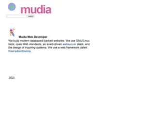 Mudia.com(Mudia focuses on developing webservers using digitalocean.com hosting) Screenshot