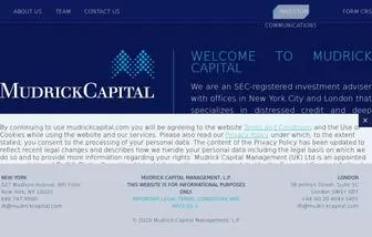 Mudrickcapital.com(Mudrick Capital Management L.P) Screenshot