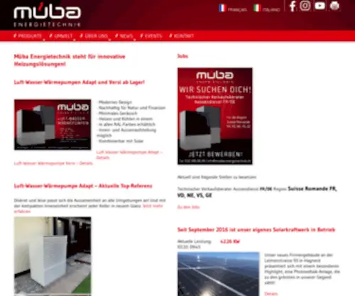 Mueba-Energietechnik.ch(Müba Energietechnik AG) Screenshot