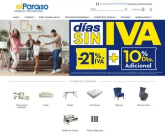 Muebleselparaiso.es(Tienda de muebles en Bilbao) Screenshot