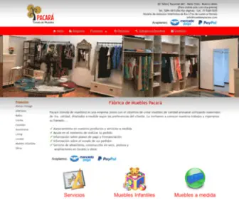 Mueblespacara.com(Diseño de muebles) Screenshot