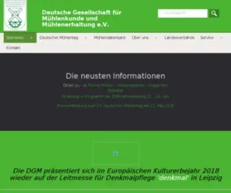 Muehlen-DGM-EV.de(Deutsche Gesellschaft für Mühlenkunde und Mühlenerhaltung) Screenshot