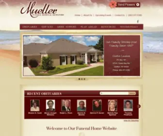 Muellerfuneralhome.com(Mueller Funeral Homes & Crematory) Screenshot