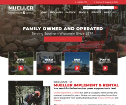 Muellerrental.com(Home Mueller Implement & Rental Dodgeville) Screenshot