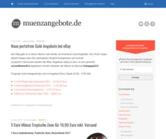 Muenzangebote.de(Günstige Münzen zum Nominalpreis) Screenshot