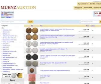 Muenzauktion.info(Münzen Medaillen Banknoten und Zubehör Angebote) Screenshot