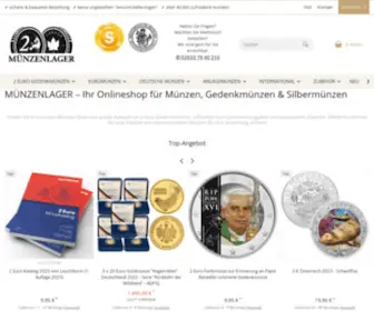 Muenzenlager.de(Onlineshop für Münzensammler) Screenshot