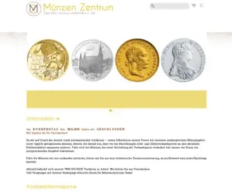 Muenzenzentrum.com(Ihr Shop für besondere Münzen) Screenshot