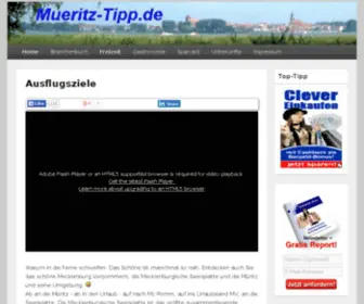 Mueritz-Tipp.de(Das Infoverzeichnis mit Blog rund um die Müritz) Screenshot