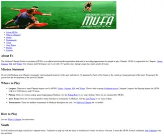 Mufa.org(Madison Ultimate Frisbee Association test (MUFA)) Screenshot