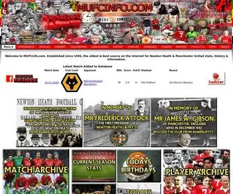 Mufcinfo.com(History & Stats of Manchester United FC) Screenshot