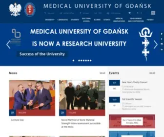 Mug.edu.pl(The medical university of gdańsk) Screenshot