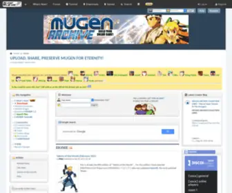 Mugenarchive.com(Web hosting provider) Screenshot