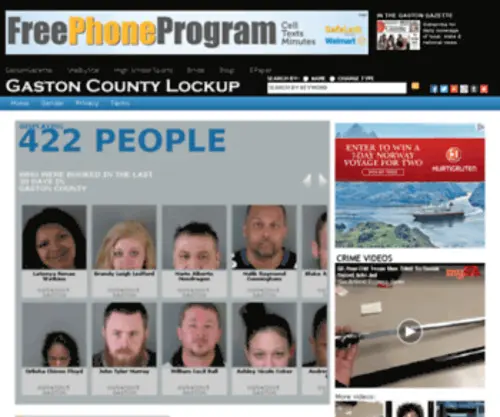 Mugshotsgaston.com(Mugshots Gaston) Screenshot