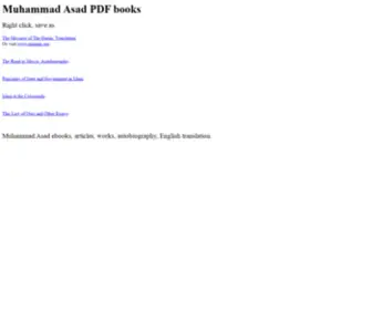 Muhammad-Asad.com(Muhammad Asad pdf books) Screenshot