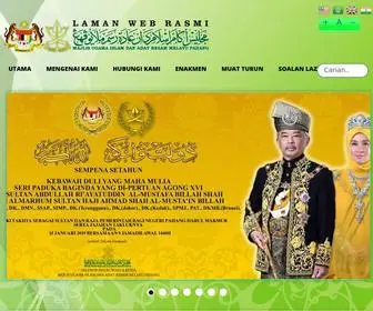 Muip.gov.my(Laman Web Rasmi Majlis Ugama Islam Dan Adat Resam Melayu Pahang) Screenshot
