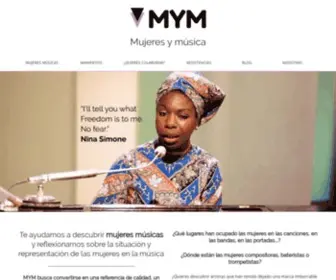 Mujeresymusica.com(MYM) Screenshot