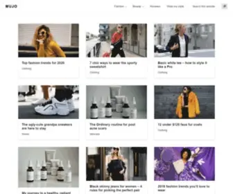 Mujomagazine.com(Shopping, fashion & lifestyle) Screenshot