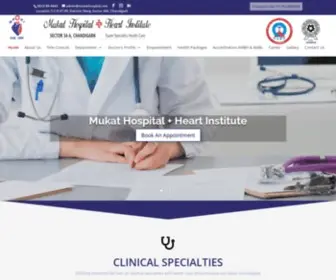 Mukathospital.com(Mukat Hospital + Heart Institute Chandigarh) Screenshot