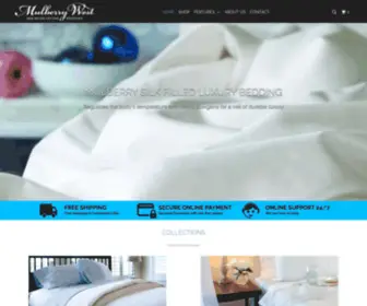 Mulberrywest.com(Mulberry Silk Comforters and Blankets) Screenshot