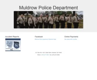 Muldrowpd.us(Muldrow Police Department) Screenshot