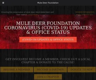 Muledeer.org(Ensuring the conservation of mule deer) Screenshot