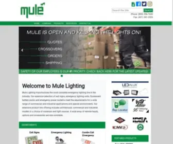 Mulelighting.com(Mule Lighting) Screenshot