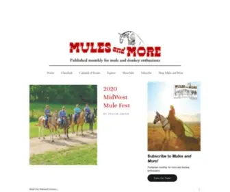 Mulesandmore.com(Mules and More magazine) Screenshot