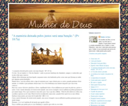 Mulherdedeus.com(Mulher de Deus) Screenshot