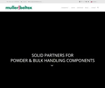 Mullerbeltex.com(Solid partners for powder & bulk handling components) Screenshot