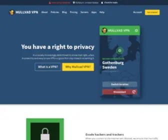 Mullvad.net(Mullvad VPN) Screenshot