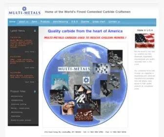 Multi-Metals.com(Multi-Metals, Home of the World's Finest Cemented Carbide Craftsmen) Screenshot