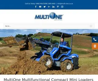 Multi-One.co.za(MultiOne is a distributor of multifunctional Compact Mini Loaders and Diggers. MultiOne) Screenshot