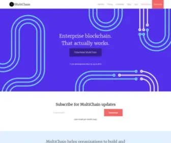Multichain.com(Enterprise blockchain platform) Screenshot
