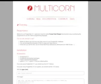 Multicorn.org(A Foreign Data Wrapper Library for PostgreSQL) Screenshot