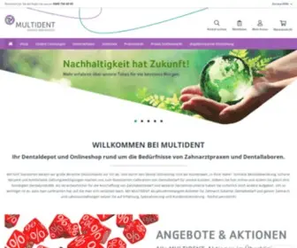 Multident.de(Dentalbedarf und Zahnarzt Zubehör von Multident) Screenshot