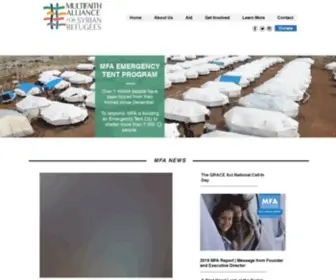 Multifaithalliance.org(Multifaith Alliance for Syrian Refugees) Screenshot