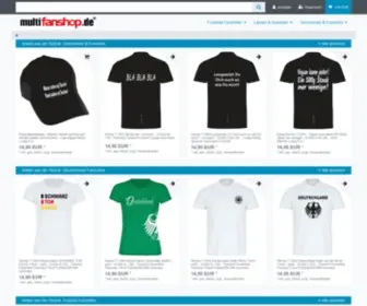 Multifanshop.de(Fußball Fanshop für Fußball Fanartikel) Screenshot