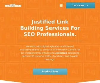 Multifuse.com(Justified Link Building Services for SEO Teams) Screenshot