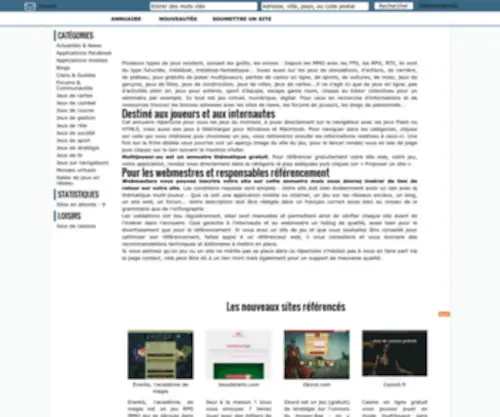 Multijoueur.eu(Annuaire jeux en ligne multijoueurs) Screenshot