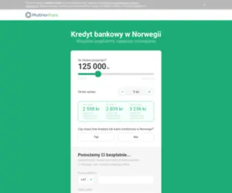 Multinorfinans.no(Kredyty w Norwegii) Screenshot