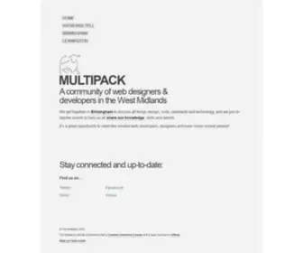 Multipack.co.uk(A Community of Web Developers & Designers in Birmingham) Screenshot