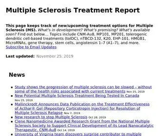 Multiplesclerosistreatmentreport.com(Multiple Sclerosis Treatment Report) Screenshot