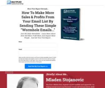 Multipliedsalesmanship.com(How To Write "Wormhole" Emails That Sell) Screenshot