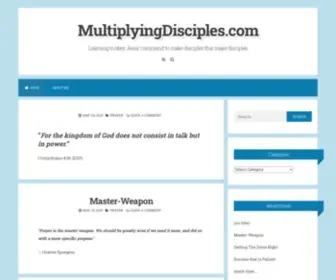 Multiplyingdisciples.com(Learning to obey Jesus' command to make disciples that make disciples) Screenshot